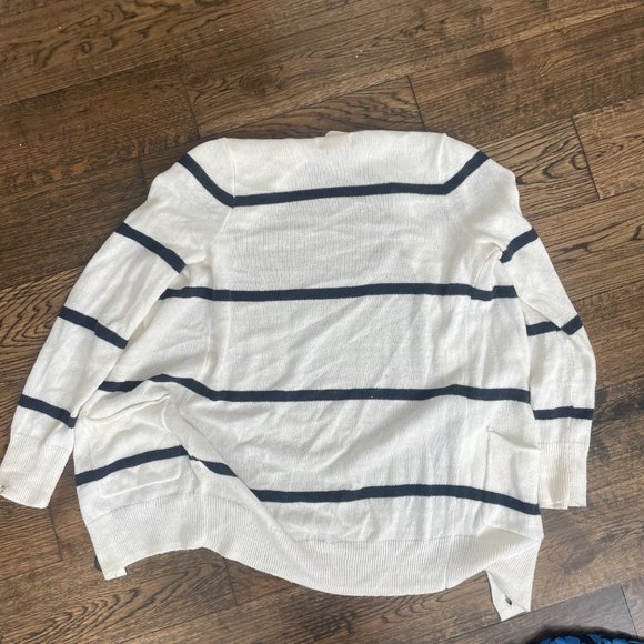 Hollister button-up cardigan, breton stripe blue and white Y2K, size XS - Picture 7 of 7